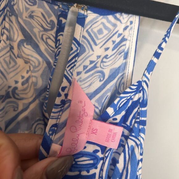 Lily Pulitzer Dusk Romper in Blue Crush - Picture 3 of 4